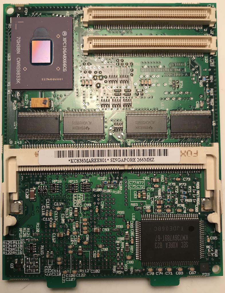 PowerBook G3 PDQ (Wallstreet II) 266 MHz CPU daughter card, bottom
