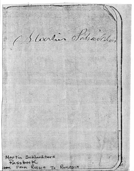 Martin Schlachter Russian Empire foreign passport, page 1