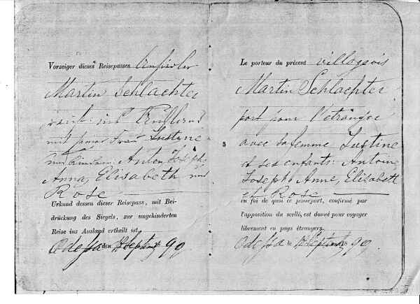 Martin Schlachter Russian Empire foreign passport, page 4
