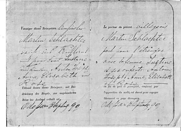 Martin Schlachter Russian Empire foreign passport, page 4