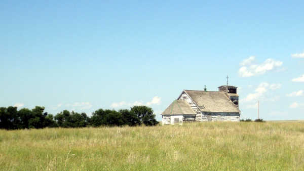 St. Anthony's Church near Granlea / Etzikom, Alberta, as seen from the cemetery