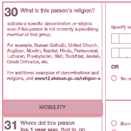 Religion question on the 2021 Canadian census