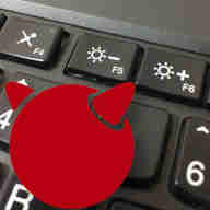 Lenovo ThinkPad brightness keys with FreeBSD logo