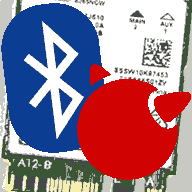 Les logos de FreeBSD et Bluetooth avec une photo d'une carte sans fil Intel 8265