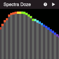 Screenshot of SpectraDoze, a white noise generator for the web